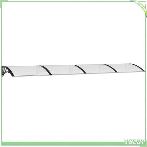 Auvent de porte - FAFEICY - 153591 - Noir/transparent - Polycarbonate - 350x75 cm (1/5)