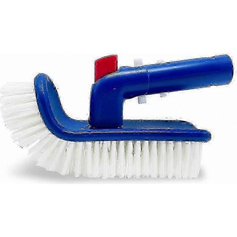 Brosse rotative pour piscine à poils fins, idéale pour nettoyer les marches, les coins et les surfaces à frotter à la main. (1/5)