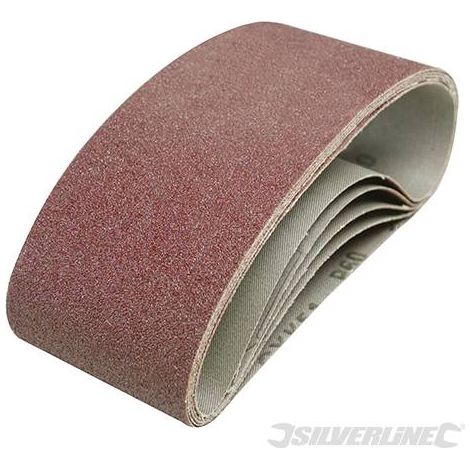 Nastri abrasivi 75 x 457mm in ossido di alluminio per levigatrici a nastro offerta silverline-Grana 60