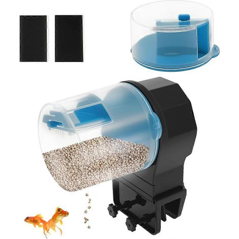 Distributeur automatique de nourriture pour poissons d'aquarium 100/200 ml, réglable, avec minuterie automatique et distributeur intelligent. (1/5)