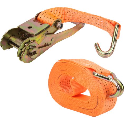 Ratschen-Zurrgurt, Spannvorrichtung, Polyester + legierter Stahl, Handwerkzeug, 5 cm x 10 m, 2er-Pack (1/5)