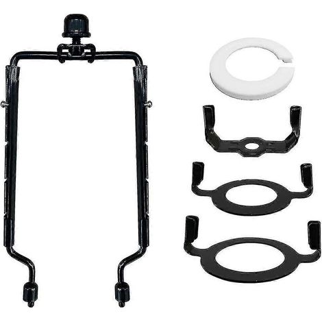 Kit de portalámparas ajustable de 7 pulgadas para casquillos E14, E26 y E27, marco de cuerno negro. (1/5)