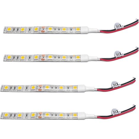 4 x 10 cm wasserdichte weiße 5050 LED-Streifenleuchten DC 12V Wohnwagen Boot AutoJXLGV (1/5)