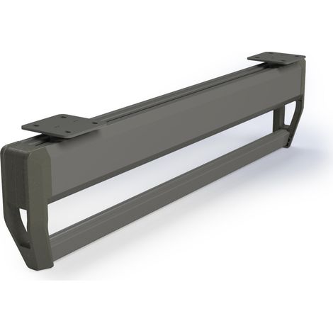 emuca colgador con barra extraíble para armario quartz, plástico y aluminio, titanio (1/4)