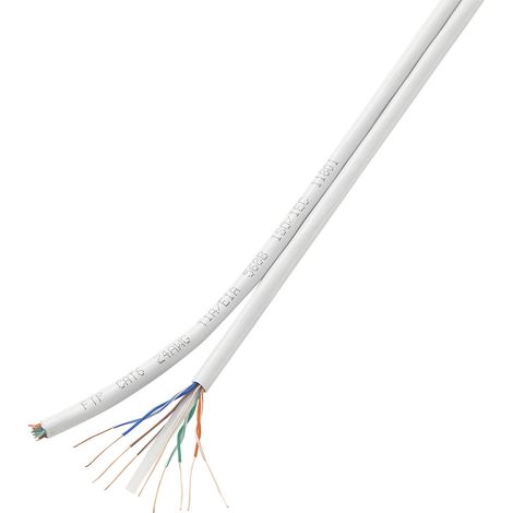 TRU COMPONENTS Duplex-Netzwerkkabel CAT 6 F/UTP 8 x 2 x 0.196 mm² Weiß 100 m (1/2)