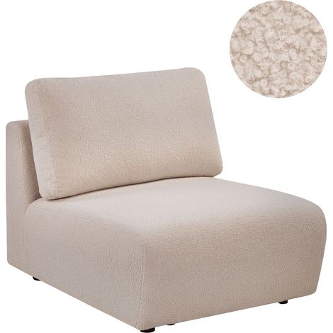 Poltrona modulare Boucle Modulo 1 posto Beige Kivvik (1/5)
