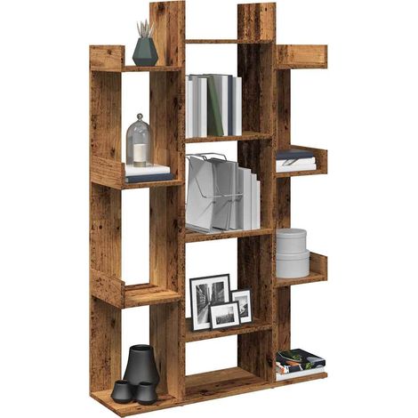Librería de madera contrachapada envejecida 86x25,5x140 cm vidaXL (1/5)