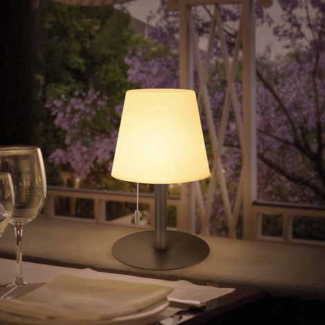 Wireless Table Lamp 8 Colors RGB Bedside Lamp Changing Rechargeable IP44 Waterproof Cordless Table Lamp for Your Home and Garden Hotel Dining Table (Black) (1/5)