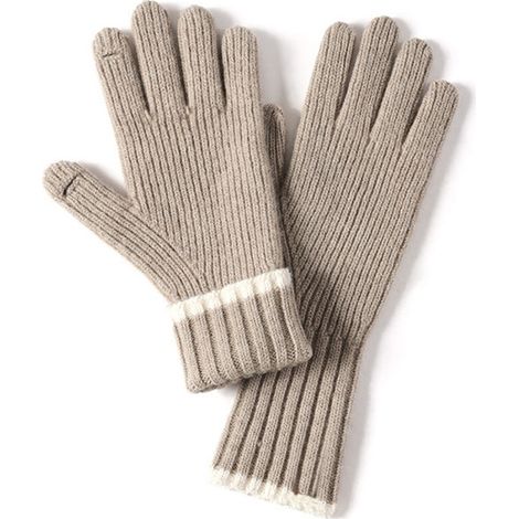 Gants d'hiver pour femmes, gants chauds en laine tricotée extensible sans doigts avec doigts compatibles avec les écrans tactiles (1/5)