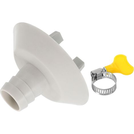 25mm Connecteur de Tuyau de Vidange de Climatiseur, 1 Pcs Connecteur de Vidange Universel avec Cerceau de Serrage pour Robinet D'Unité Ac à Fenêtre Mini-Fendue, Modèle Blanc 3 (1/5)