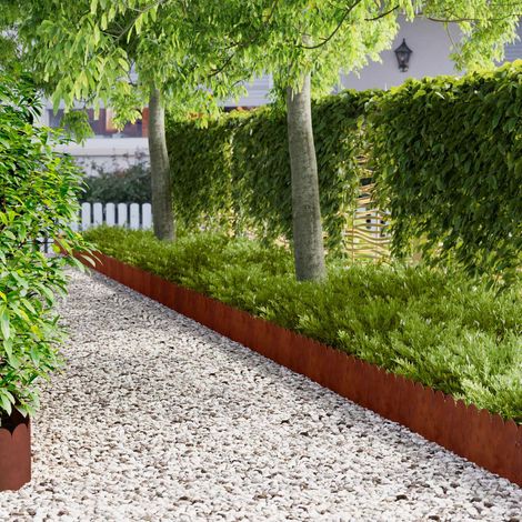 Teenpull – Raseneinfassung 30 pcs 103 x 25 cm Stahl Rostig (1/5)