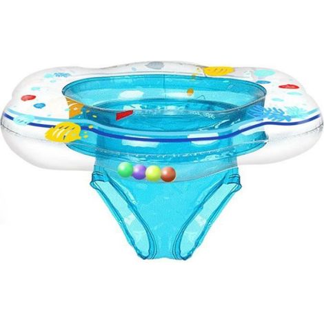 Bouée Piscine - Siège Natation Flottant Réglable Pour Enfant 1 À 3 Ans - Bleu (1/4)