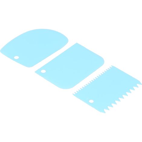 3-teiliges Gebäckausstecher-Set, Tortencremeschaber, DIY-Backwerkzeug, blau (1/5)