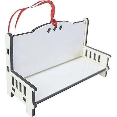 Long banc-chaise décoratif, pendentif, ornement pour sapin de Noël, style 2 (1/5)