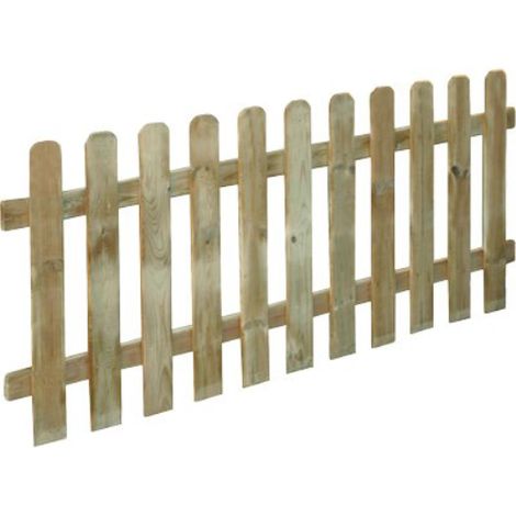 Staccionata legno maxi 100 euro pino impregnato 11+2 lamelle cm 180 h.cm 100 (5 pezzi) Domus