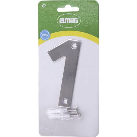 NUMERO 1-4" ACERO INOXIDABLE 18/8 (D) - AMIG