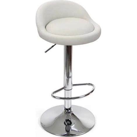 Set aus 2 weißen Barhockern 38x68-89 cm, höhenverstellbar
