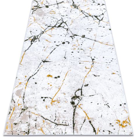 Alfombra TULS estructural, franjas  51242 Marco marfil / azul grey 120x170 cm (1/5)