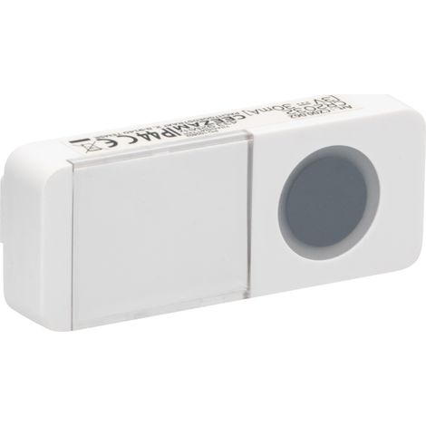 Bouton poussoir sans fil pour sonnettes CEEZAM – étanche IP44, blanc, portée jusqu'à 150m - CEEZAM (1/3)