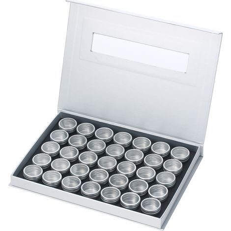 Aufbewahrungsbox aus Aluminium für Perlen und Strasssteine, ideal zur Aufbewahrung von Pailletten, künstlichen Fingernägeln, Nagelkunstzubehör, Diamantmalerei und Bastelmaterialien.