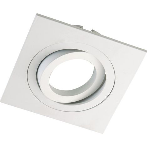 Foco empotrable CLASSIC basculante cuadrado blanco. Wonderlamp