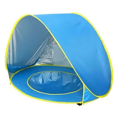 Pair Tente de plage Protection UV Upf 50+ Piscine pour bébé Fond amovible Housse de camping étanche (1/3)