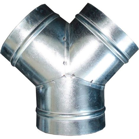 Dérivation (culotte) 45 degrés en acier galvanisé D 160x125x125 mm S&P (UNELVENT) 860676