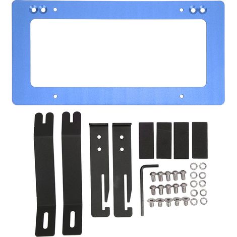 Plaque d'immatriculation avant pour Tesla Model Y 2017-2022, support en aluminium bleu, cadre de fixation avant voiture (1/5)