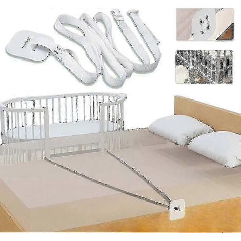 Sangle pour lit d'appoint, fixation pour sommier, sangle blanche pour lit d'appoint, sangle pour sommier, fixation pour lit d'appoint (1/5)
