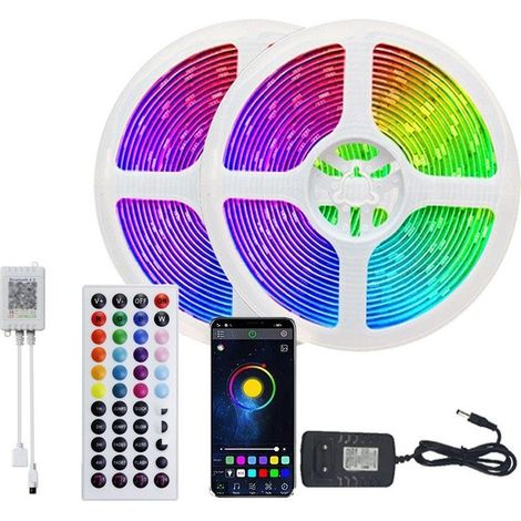 15M LED Strip (1 x 15M), RGB LED Strip Light, Multicolor LED Light, with 44-Key Remote Control and App, Sync with Music, for Decoration, Bar, Wedding, Bedroom, Party, 1 PCS (1/4)
