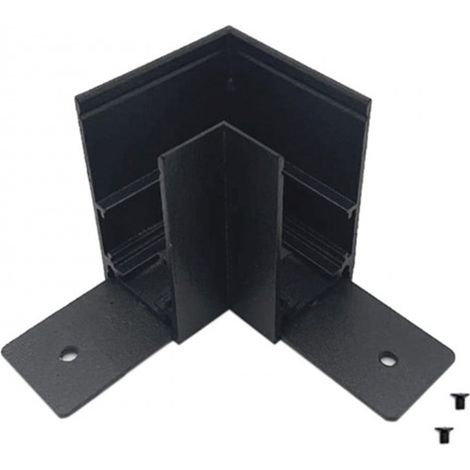 TRADE SHOP - Connettore Giunzione Angolare Nero Per Collegamento Binario Magnetico Da Esterno Gf-3-l - (1/5)