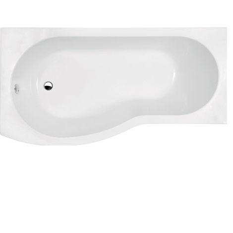 1700 B shaped shower bath L/H