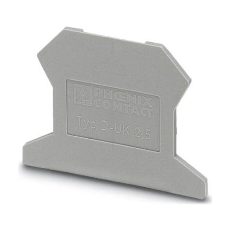 Piastra terminale,  D-UK 2,5, grigio