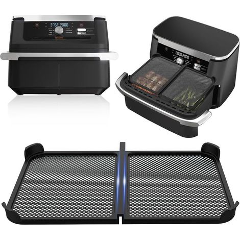 Grille Anti Projection pour Air Fryer Ninja 10, 4 L AF500EU, Protection en Silicone Réutilisable Accessoires Air Fryer pour Friteuse à Air Chaud, Protection Efficace de la Spirale Chauffante (1/5)