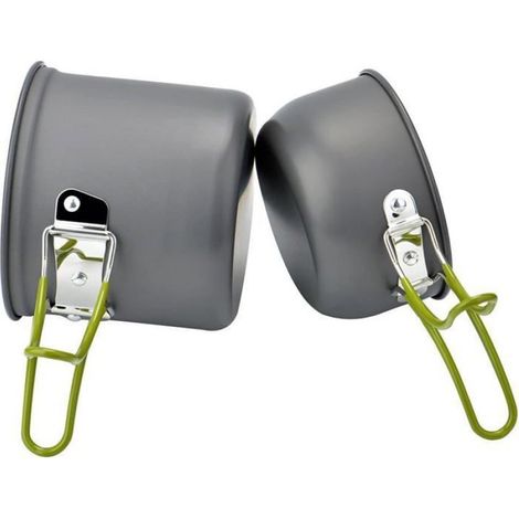 Batterie cuisine camping écologique Casseroles poêles légères pour cuisinières à gaz/bois Idéales pour la randonnée et le (1/3)