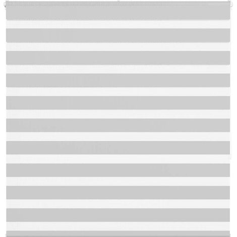 Doppelrollo Hellgrau 140x150 cm Stoffbreite 135,9 cm Polyester