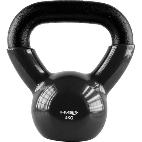 Gusseisen-Kettlebell, 4 kg - Schwarz