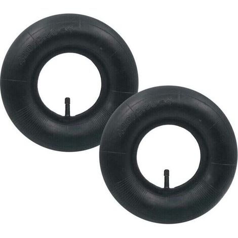 2 pièces 4.10/3.50-4 Chambre à air Pneu TR-13 Valve Droite pour Diable, Chariot, Chariot à Main, Chariot de Jardin, Tondeuse à Gazon-- (1/4)