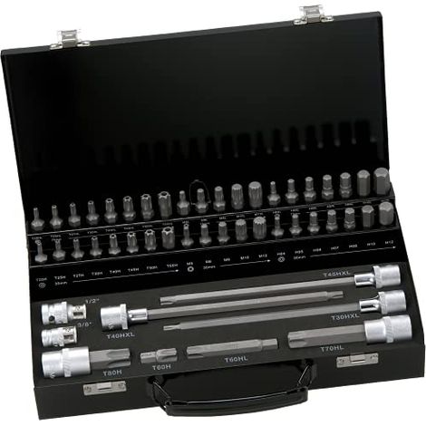 Bit set. 49 pezzi. Albero da 10 mm