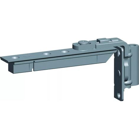 Paumelle contre coudée zingué La loutre NF - 140 x 60 x 70 mm - Droite - 100°