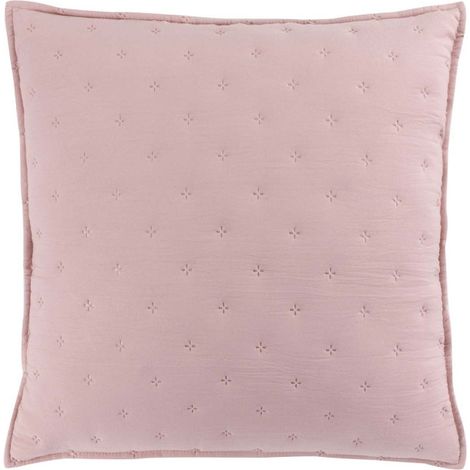 Housse de Coussin "Mellow" 40x40cm Rose & Blanc (1/5)
