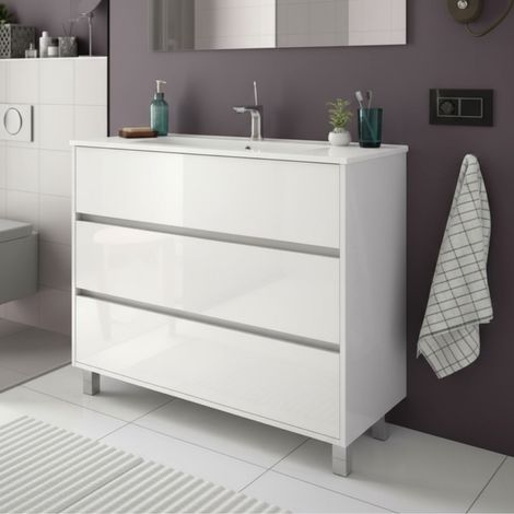 Mobile Arenys con lavabo in porcellana - Dimensioni: 100x45 cm