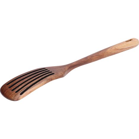 Spatule en bois sûre et inodore, ustensile de cuisine ménager avec long manche pour la cuisson, spatule qui fuit (1/5)
