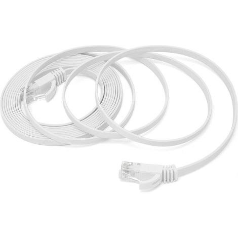 Câble Ethernet Gigabit CAT6, paire torsadée 8 fils, cordons de brassage, câble plat en cuivre, 3 mètres (1/5)