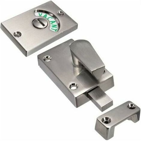 1Une serrure de porte avec indicateur de présence, vide./La languette de verrouillage est occupée convient aux salles de bains, toilettes et sanitaires publics. (1/5)