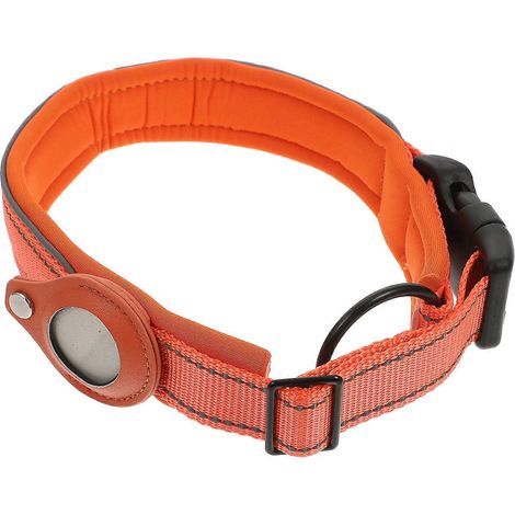 Funda protectora para collar localizador de mascotas para perros, 1 unidad, color naranja. (1/5)