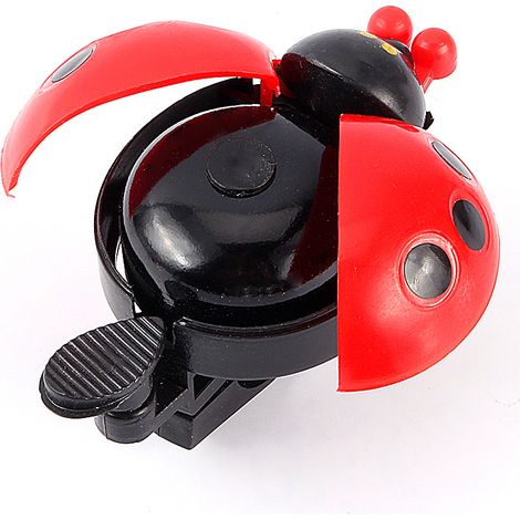 Sonne de vélo en forme de coccinelle pour enfant - Cadeau ludique et coloré pour les activités extérieures (Rouge) (1/3)