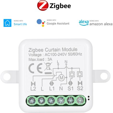 GARRYFIZH ‌Relais Mini Intelligent Zigbee 3.0‌ - Module Lumière DIY WiFi 1 Voie, Compatible Alexa et Google Home - pour Automatisation Domestique