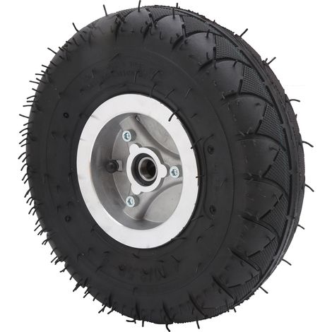 Pneu de remplacement en caoutchouc pour trottinette électrique 4.10‑3.50‑4 avec gonflage du moyeu (1/5)