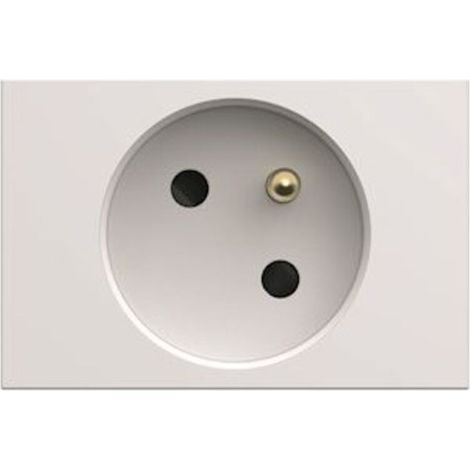 Hager WXF421B Prise de courant speciale goulotte gallery 2P+T 16A pure BLANC (1/4)